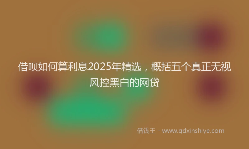 借呗如何算利息2025年精选，概括五个真正无视风控黑白的网贷