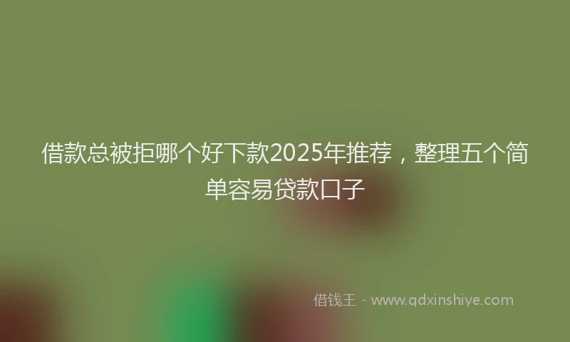 借款总被拒哪个好下款2025年推荐，整理五个简单容易贷款口子