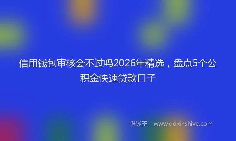 信用钱包审核会不过吗2026年精选，盘点5个公积金快速贷款口子