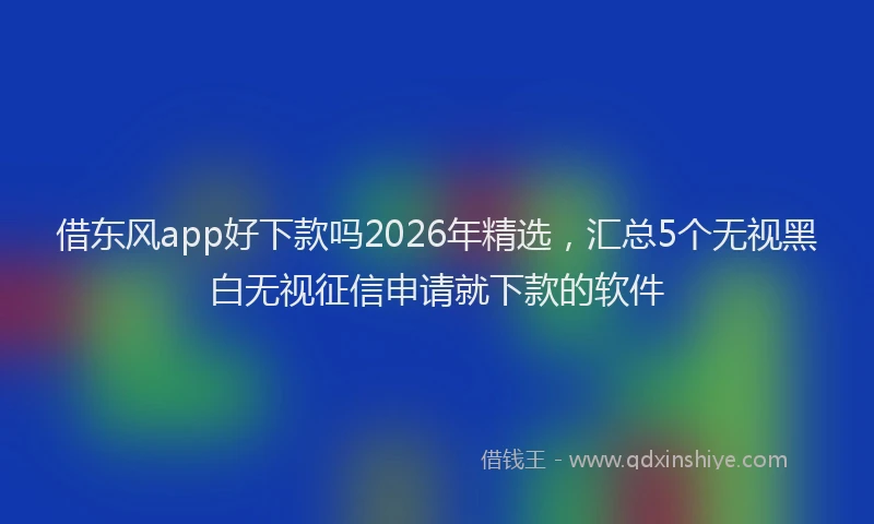 借东风app好下款吗2026年精选,汇总5个无视黑白无视征信申请就下款的软件