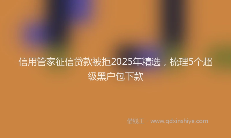 信用管家征信贷款被拒2025年精选，梳理5个超级黑户包下款