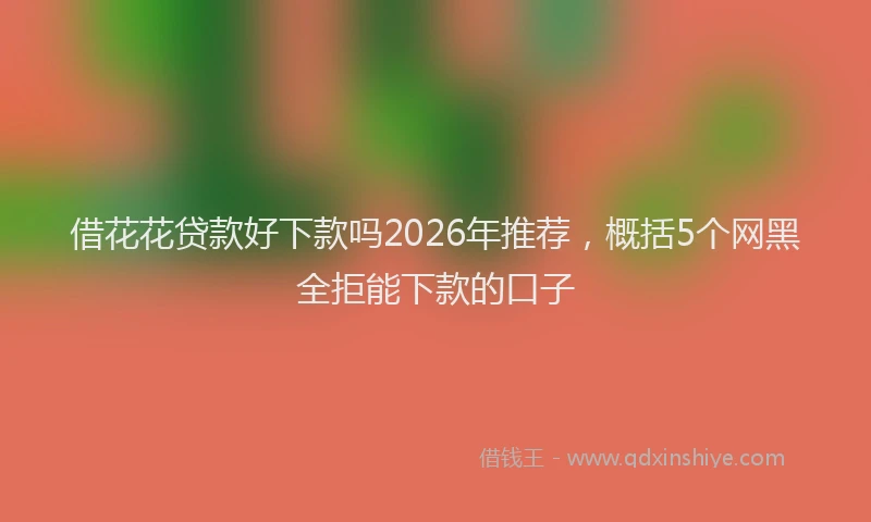 借花花贷款好下款吗2026年推荐，概括5个网黑全拒能下款的口子
