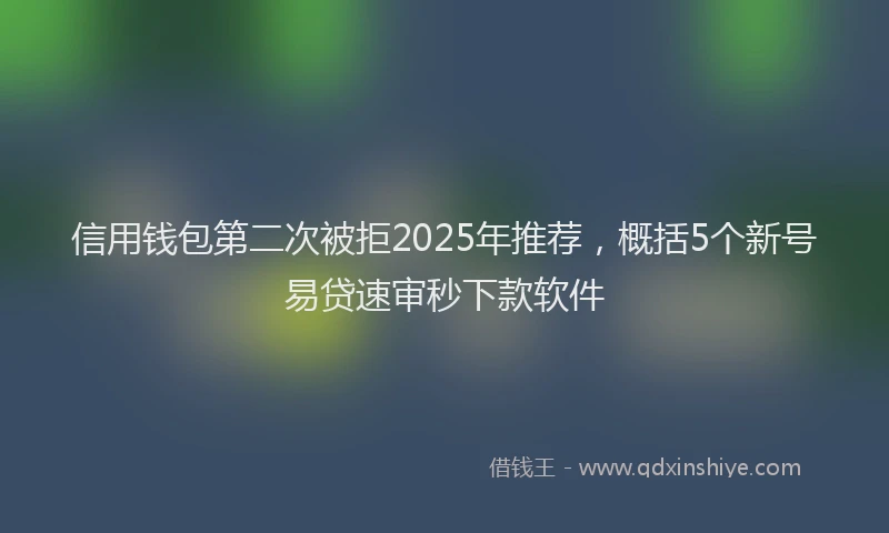 信用钱包第二次被拒2025年推荐，概括5个新号易贷速审秒下款软件