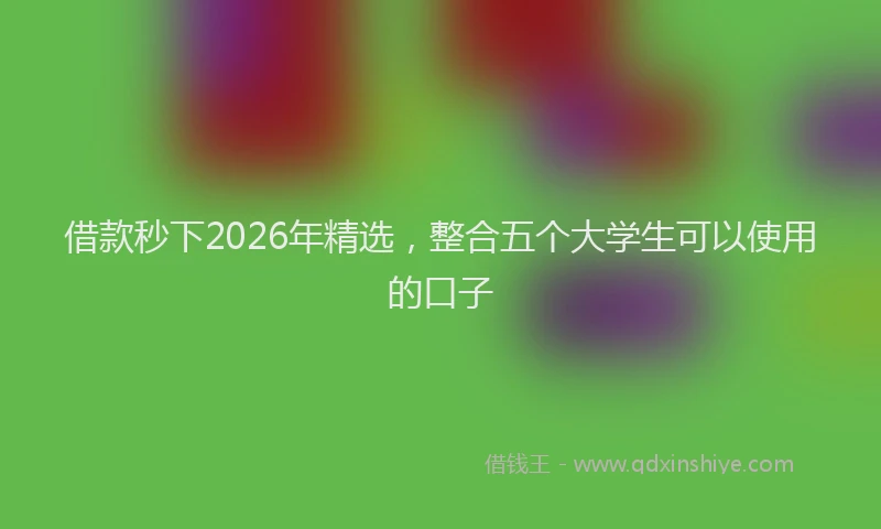 借款秒下2026年精选,整合五个大学生可以使用的口子