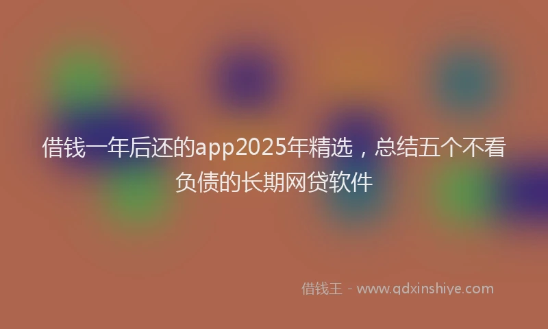 借钱一年后还的app2025年精选，总结五个不看负债的长期网贷软件