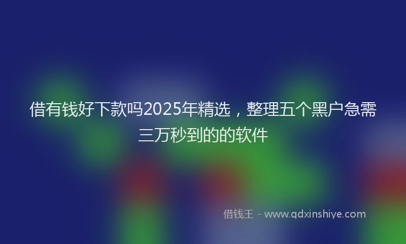 借有钱好下款吗2025年精选，整理五个黑户急需三万秒到的的软件