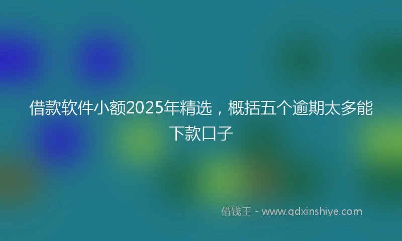 借款软件小额2025年精选，概括五个逾期太多能下款口子