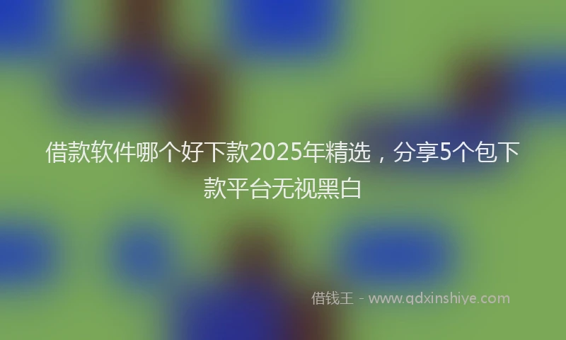 借款软件哪个好下款2025年精选,分享5个包下款平台无视黑白