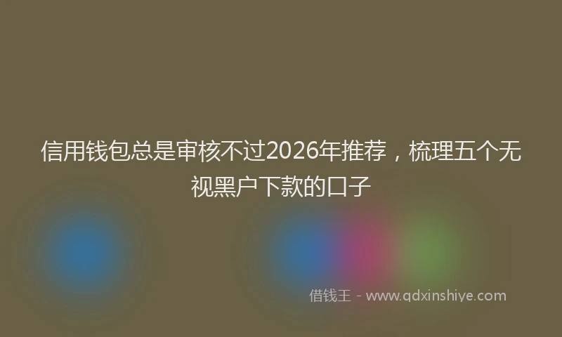 信用钱包总是审核不过2026年推荐，梳理五个无视黑户下款的口子