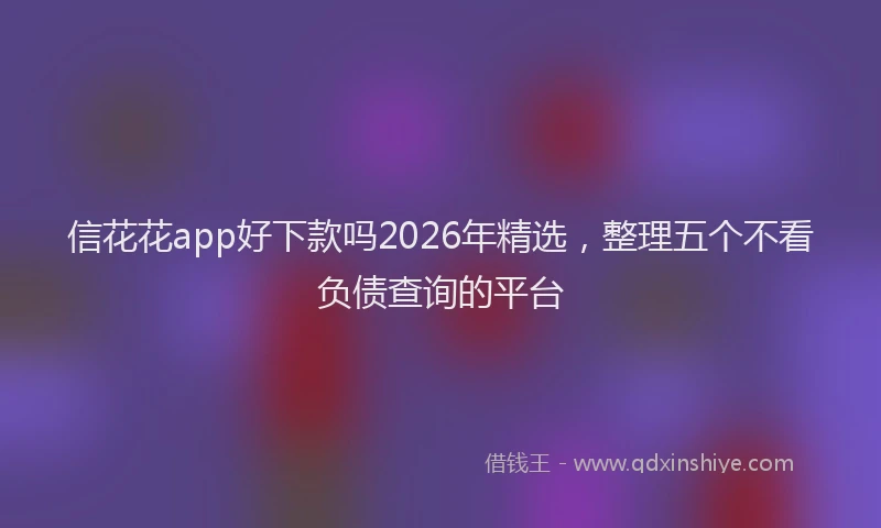 信花花app好下款吗2026年精选，整理五个不看负债查询的平台
