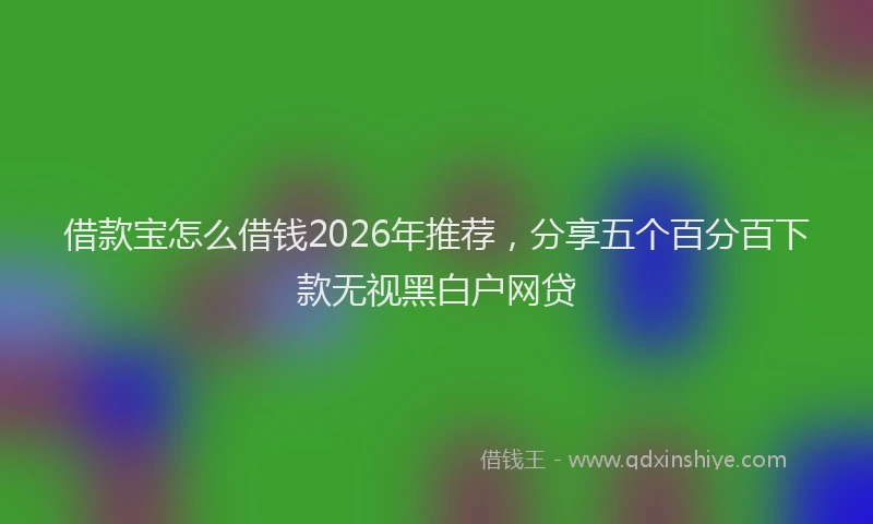 借款宝怎么借钱2026年推荐,分享五个百分百下款无视黑白户网贷