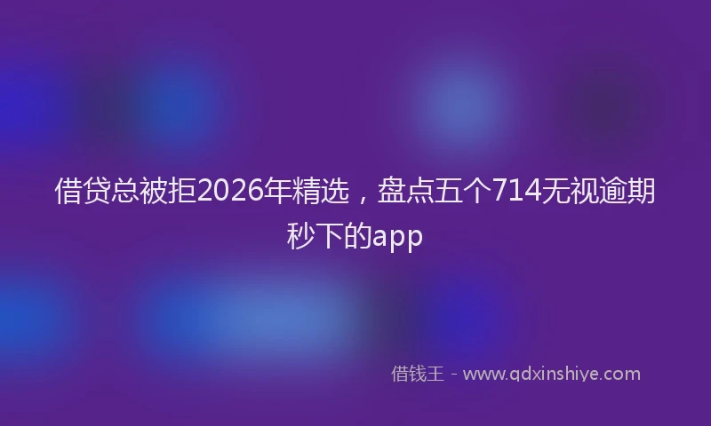 借贷总被拒2026年精选,盘点五个714无视逾期秒下的app