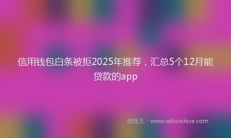 信用钱包白条被拒2025年推荐,汇总5个12月能贷款的app