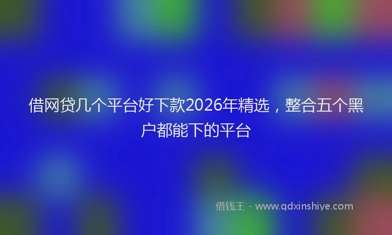 借网贷几个平台好下款2026年精选，整合五个黑户都能下的平台