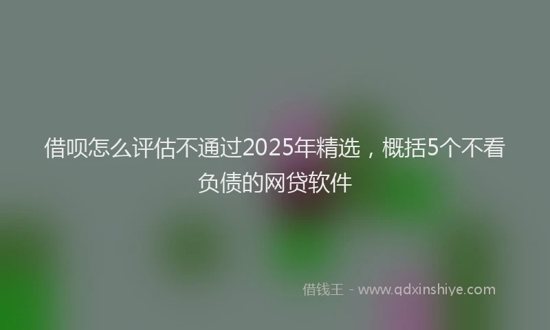 借呗怎么评估不通过2025年精选，概括5个不看负债的网贷软件