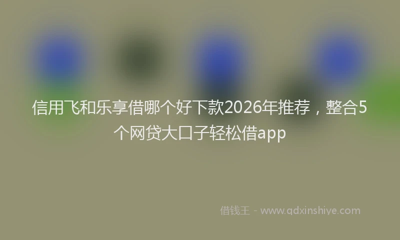 信用飞和乐享借哪个好下款2026年推荐，整合5个网贷大口子轻松借app