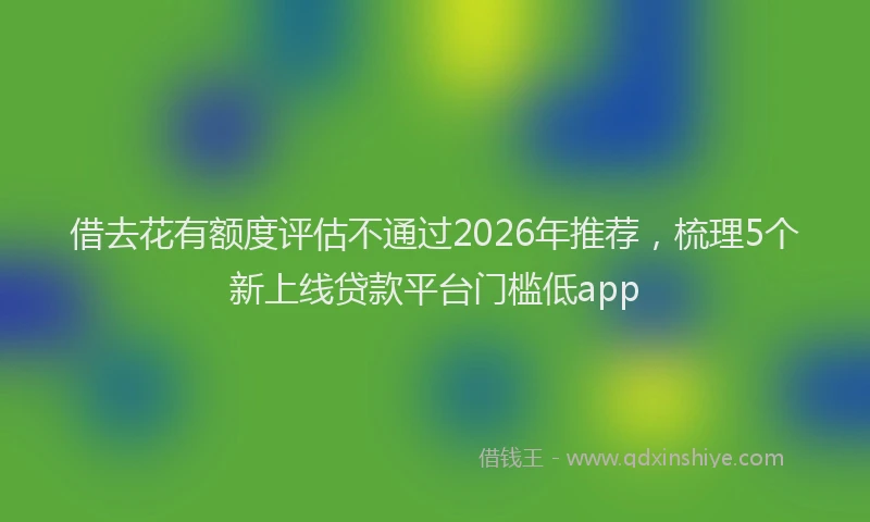 借去花有额度评估不通过2026年推荐，梳理5个新上线贷款平台门槛低app