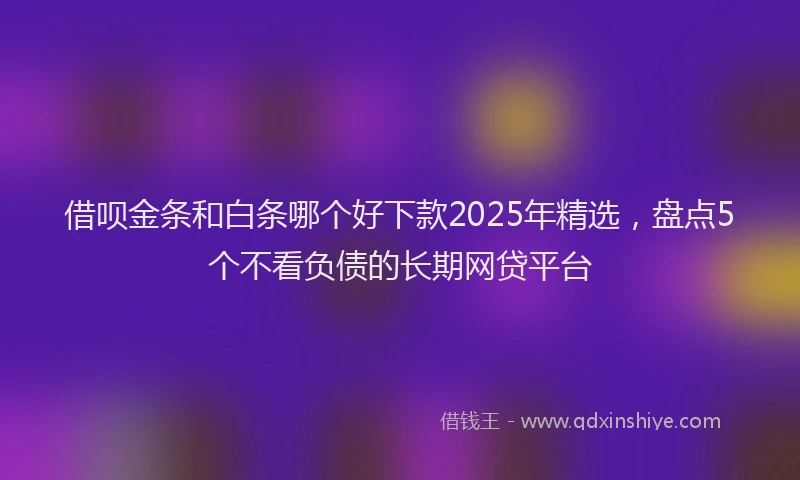 借呗金条和白条哪个好下款2025年精选,盘点5个不看负债的长期网贷平台