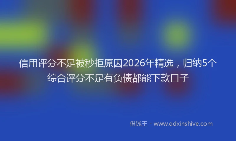 信用评分不足被秒拒原因2026年精选，归纳5个综合评分不足有负债都能下款口子