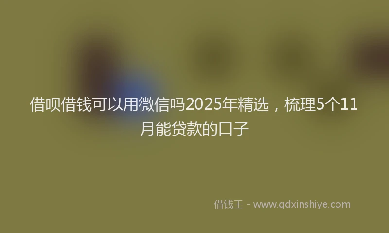 借呗借钱可以用微信吗2025年精选，梳理5个11月能贷款的口子