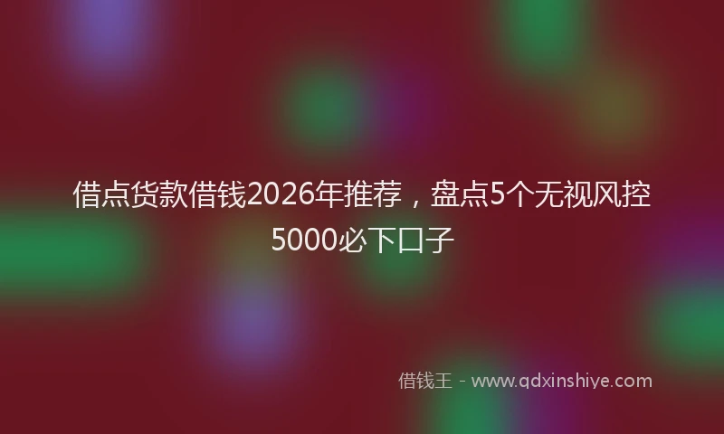 借点货款借钱2026年推荐，盘点5个无视风控5000必下口子