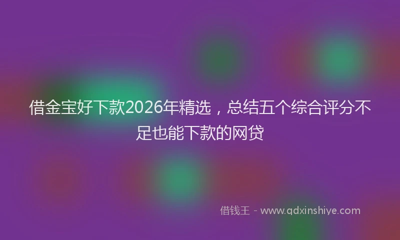 借金宝好下款2026年精选，总结五个综合评分不足也能下款的网贷