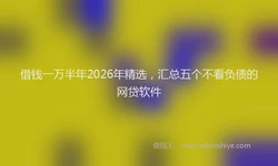 借钱一万半年2026年精选，汇总五个不看负债的网贷软件