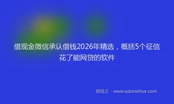 借现金微信承认借钱2026年精选，概括5个征信花了能网贷的软件
