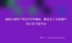 借款分期好下款2025年精选，整合五个无视黑户百分百下款平台