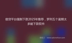 借贷平台强制下款2025年推荐，罗列五个逾期太多能下款软件