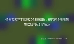 借乐宝容易下款吗2025年精选，概括五个周周到贷款相同系列的app