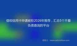 借呗信用卡申请被拒2026年推荐，汇总5个不看负债查询的平台