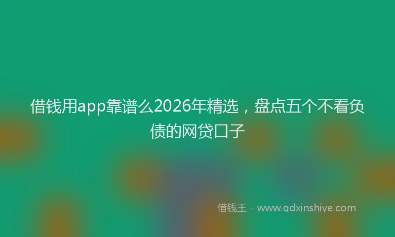 借钱用app靠谱么2026年精选，盘点五个不看负债的网贷口子
