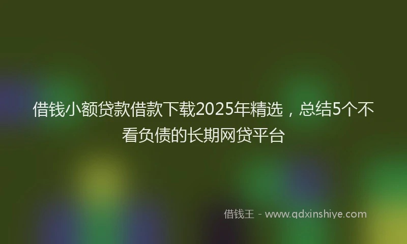 借钱小额贷款借款下载2025年精选，总结5个不看负债的长期网贷平台