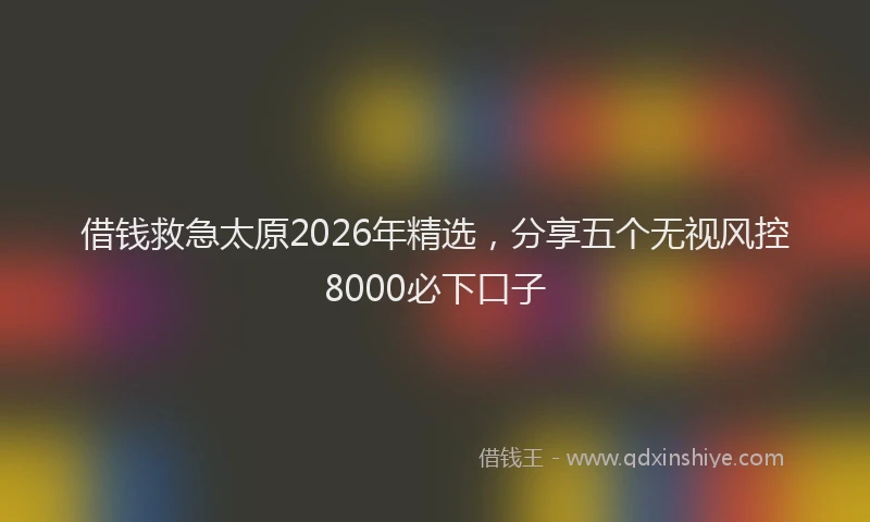 借钱救急太原2026年精选，分享五个无视风控8000必下口子
