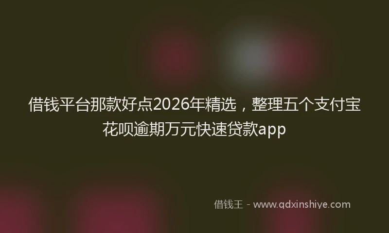 借钱平台那款好点2026年精选，整理五个支付宝花呗逾期万元快速贷款app