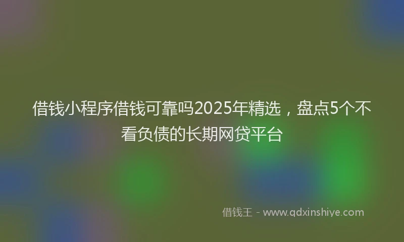 借钱小程序借钱可靠吗2025年精选，盘点5个不看负债的长期网贷平台
