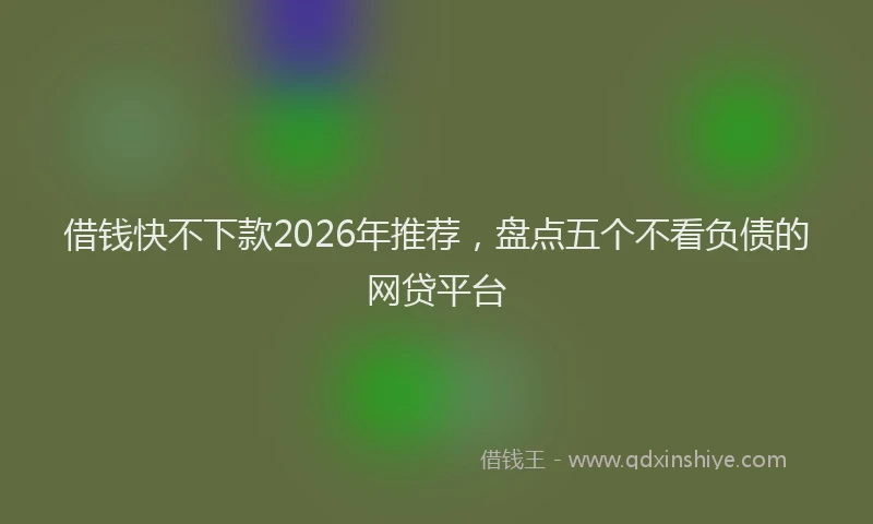 借钱快不下款2026年推荐，盘点五个不看负债的网贷平台