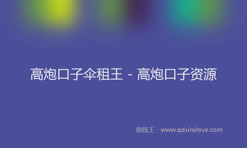 高炮口子伞租王 - 高炮口子资源
