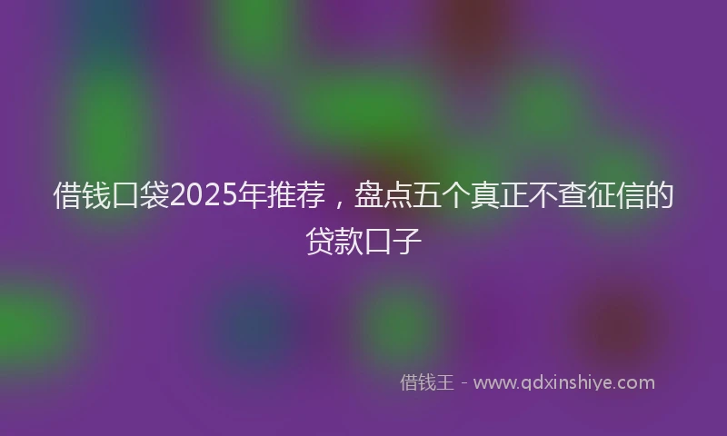 借钱口袋2025年推荐，盘点五个真正不查征信的贷款口子