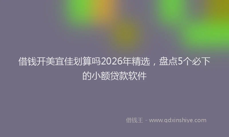 借钱开美宜佳划算吗2026年精选，盘点5个必下的小额贷款软件