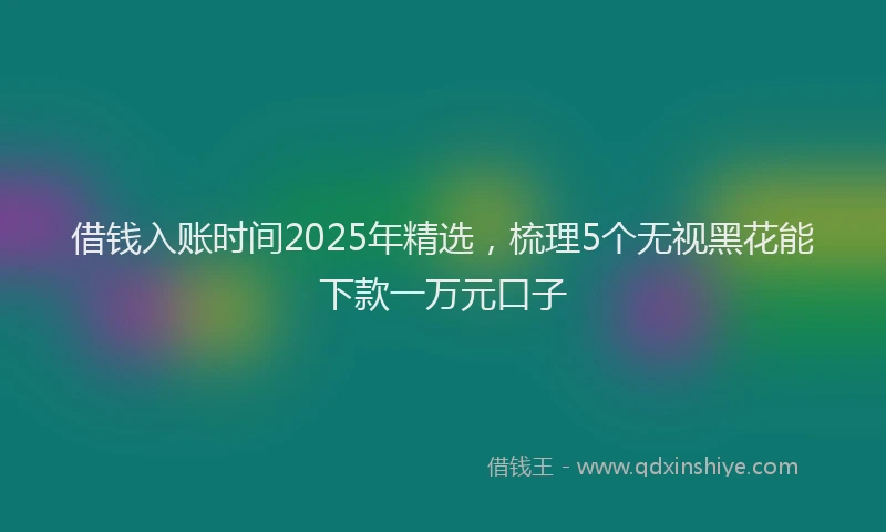 借钱入账时间2025年精选，梳理5个无视黑花能下款一万元口子