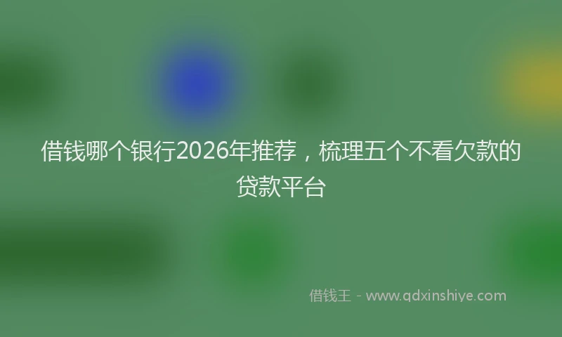 借钱哪个银行2026年推荐，梳理五个不看欠款的贷款平台