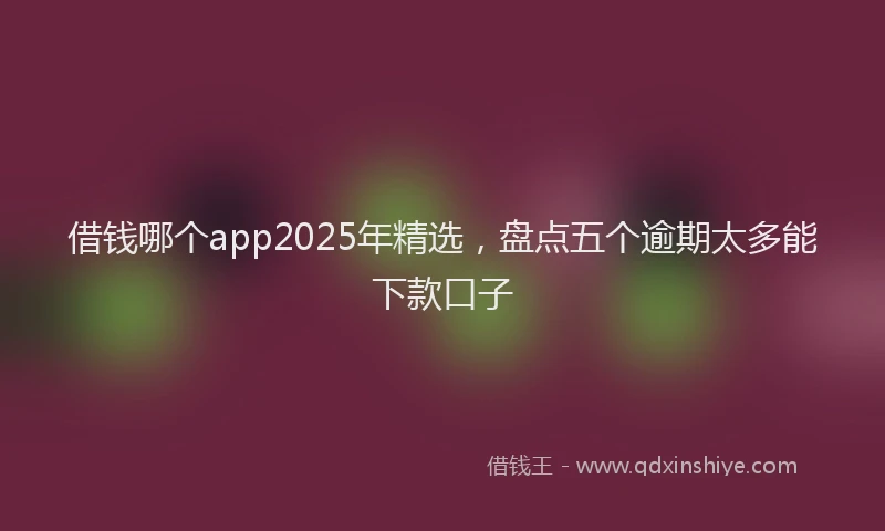 借钱哪个app2025年精选，盘点五个逾期太多能下款口子