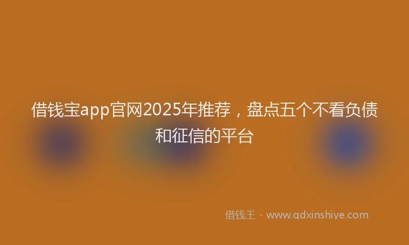 借钱宝app官网2025年推荐，盘点五个不看负债和征信的平台