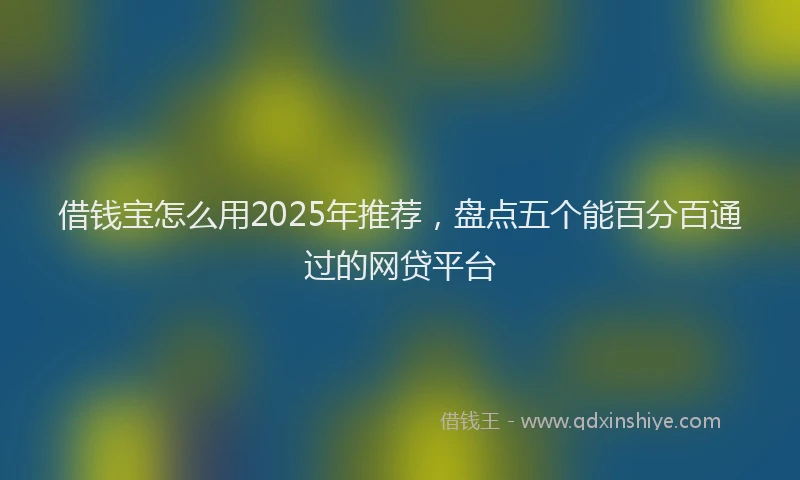 借钱宝怎么用2025年推荐，盘点五个能百分百通过的网贷平台
