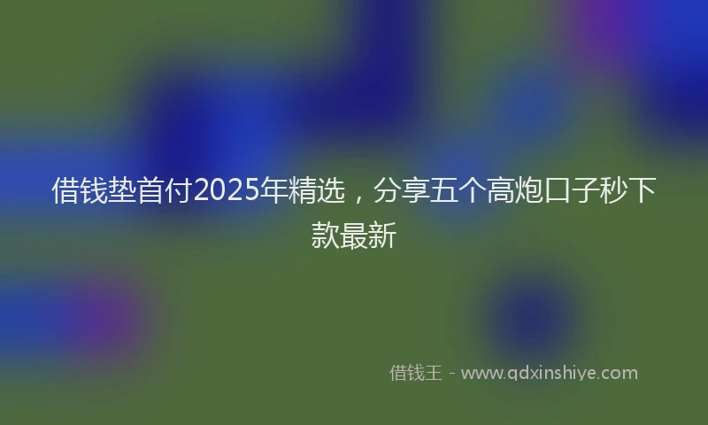 借钱垫首付2025年精选，分享五个高炮口子秒下款最新