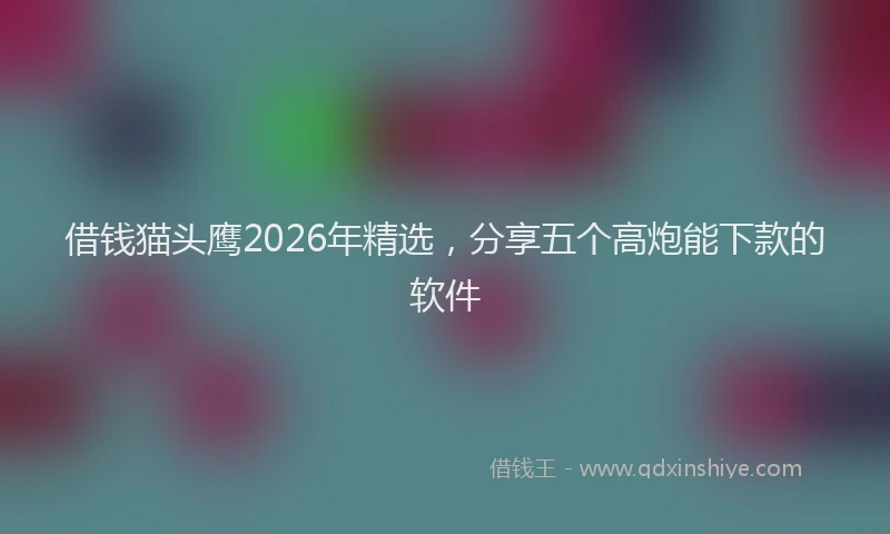 借钱猫头鹰2026年精选，分享五个高炮能下款的软件