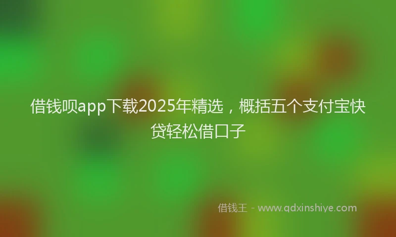 借钱呗app下载2025年精选，概括五个支付宝快贷轻松借口子