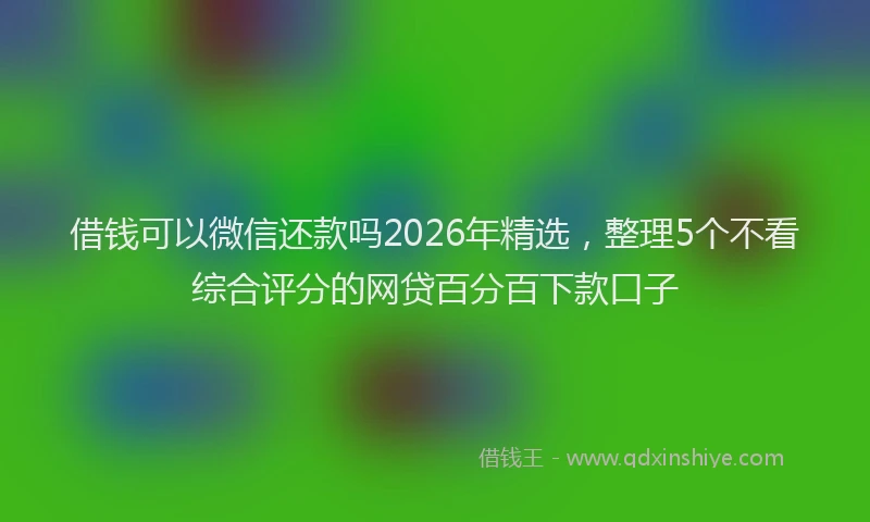 借钱可以微信还款吗2026年精选，整理5个不看综合评分的网贷百分百下款口子